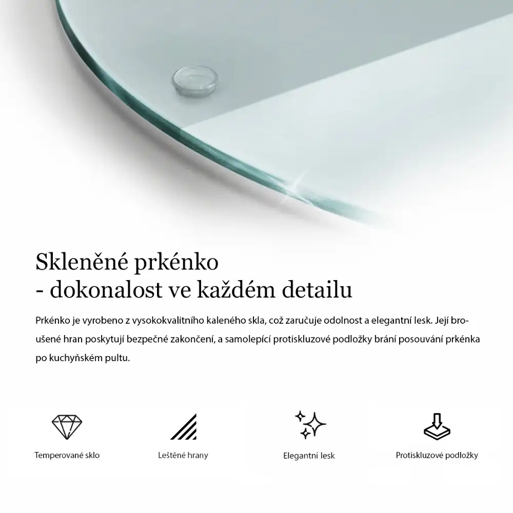 Szklana deska do krojenia okrągła transparentna