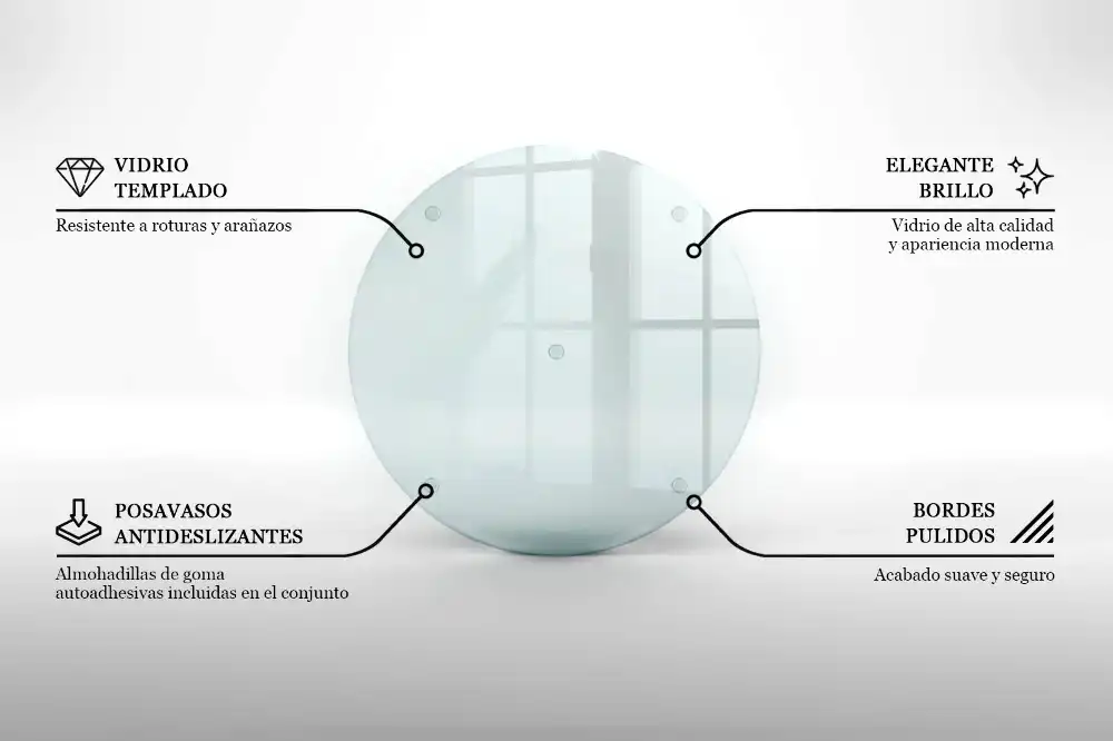 Szklana deska do krojenia okrągła transparentna