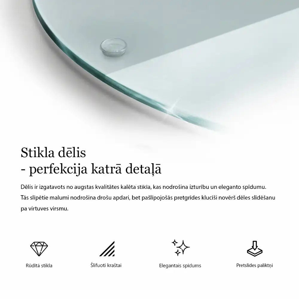 Szklana deska do krojenia okrągła transparentna