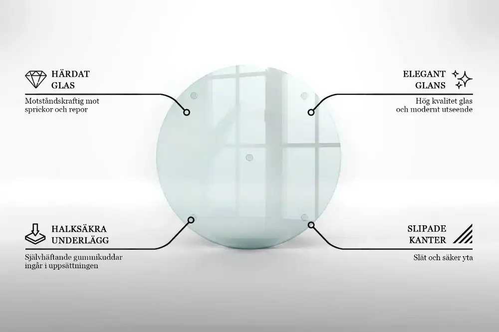 Szklana deska do krojenia okrągła transparentna