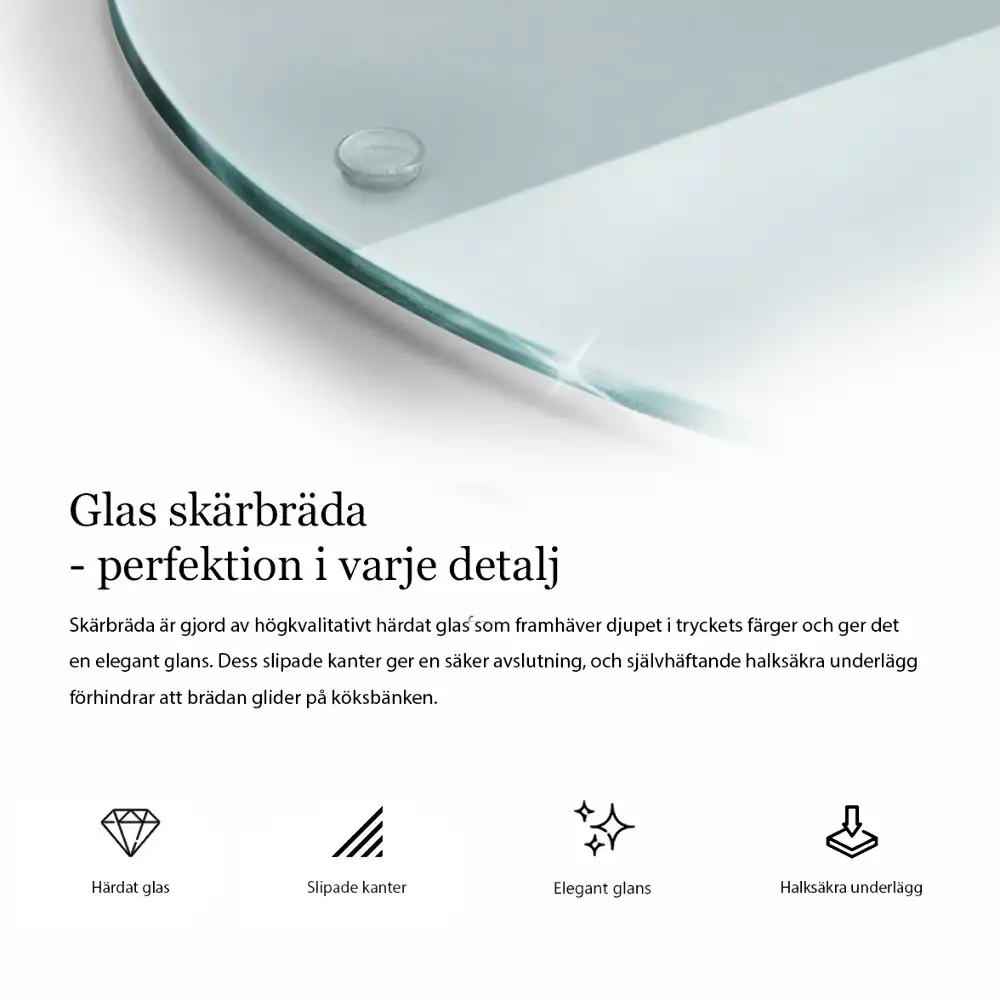 Szklana deska do krojenia okrągła transparentna