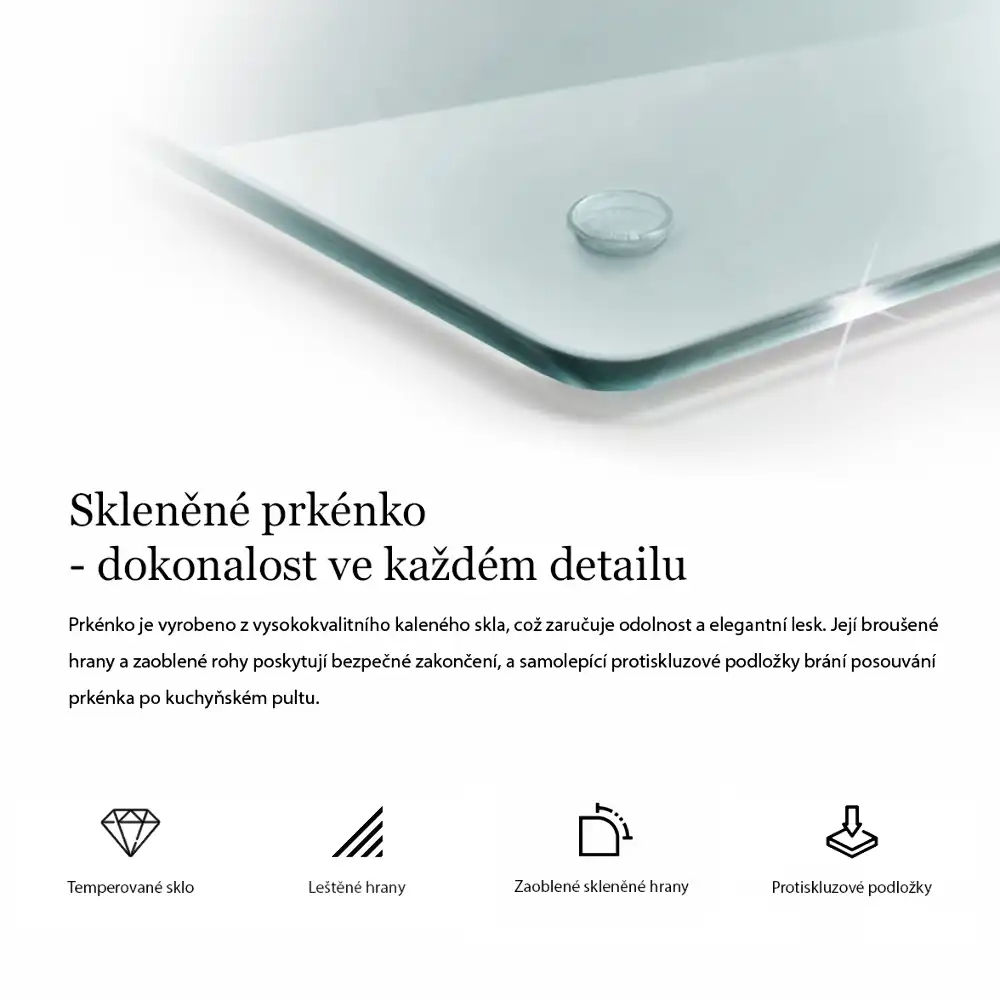 Podwójna deska kuchenna szklana transparentna