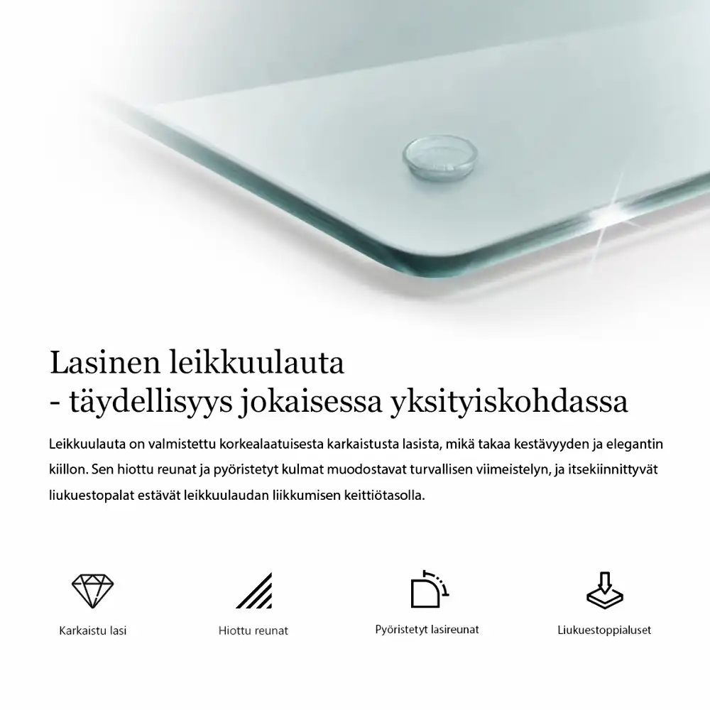 Podwójna deska kuchenna szklana transparentna