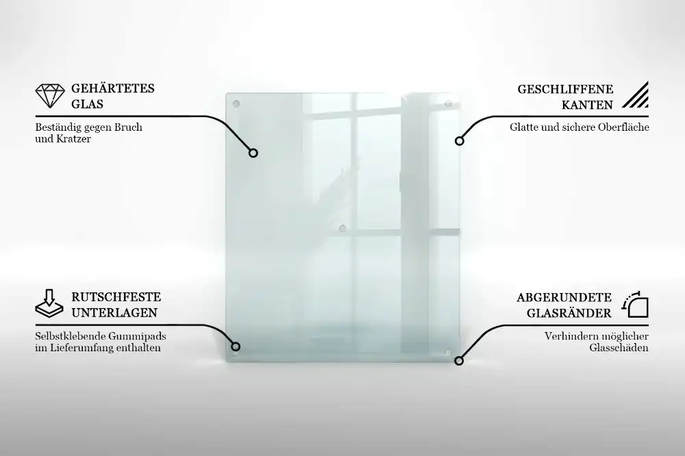 Prostokątna deska do krojenia transparentne szkło
