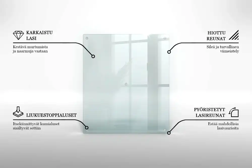 Prostokątna deska do krojenia transparentne szkło