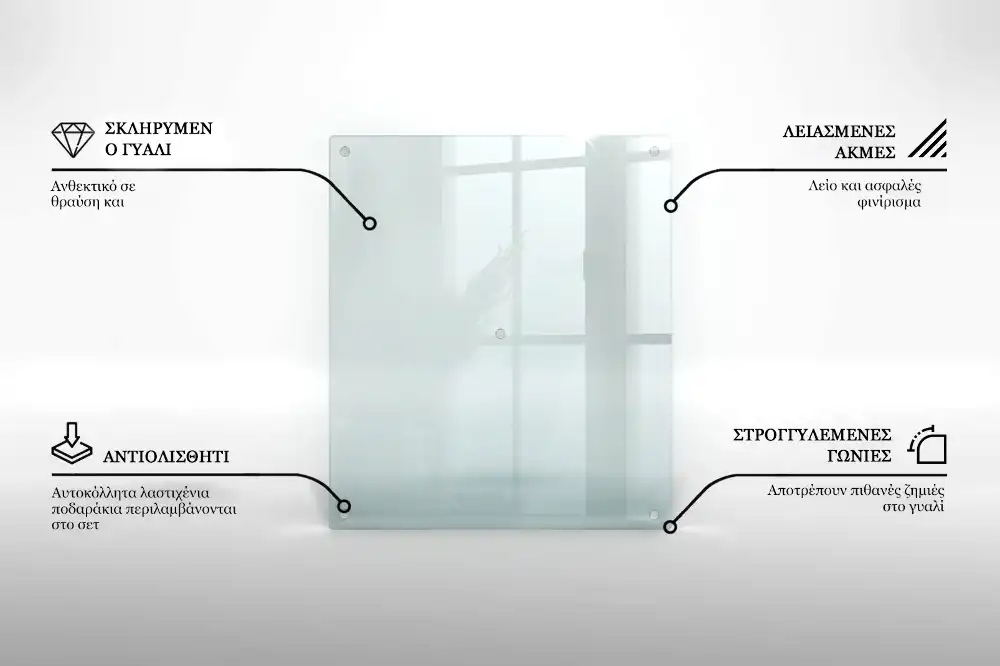 Prostokątna deska do krojenia transparentne szkło