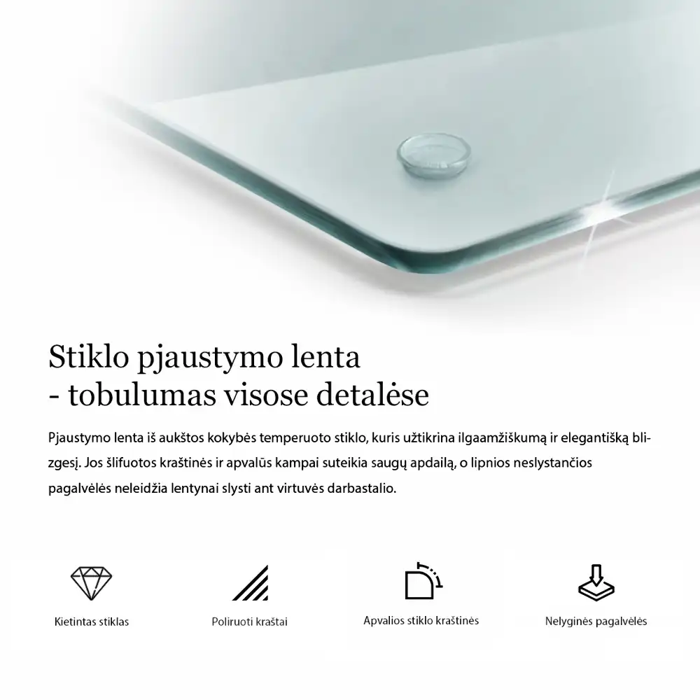Prostokątna deska do krojenia transparentne szkło