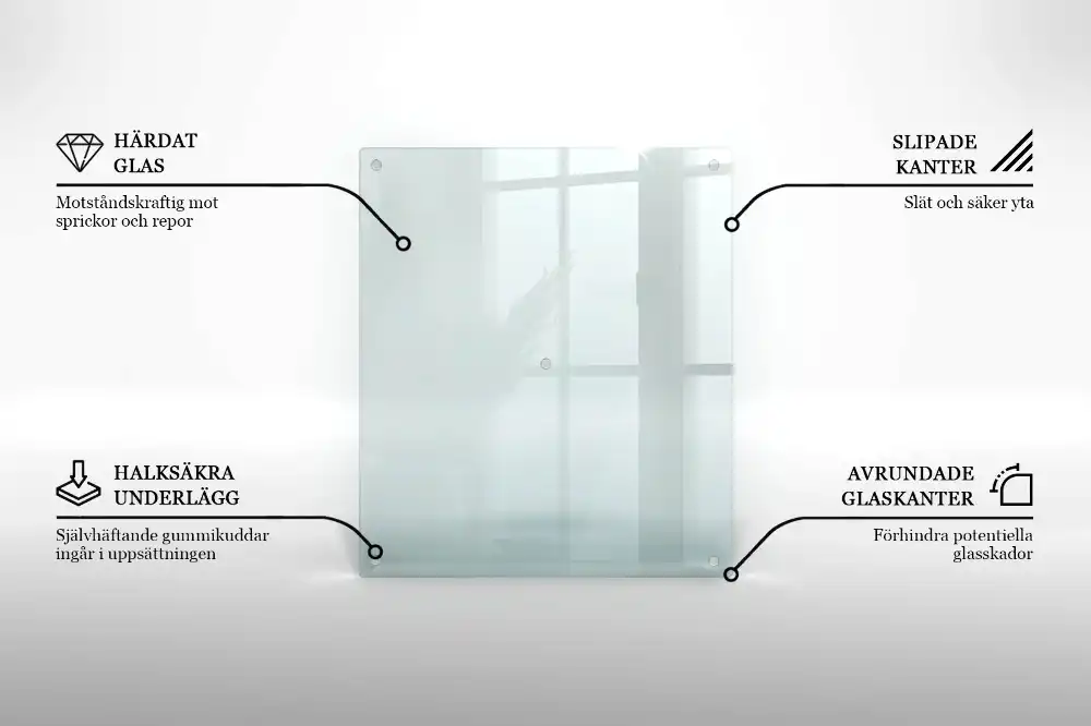 Prostokątna deska do krojenia transparentne szkło