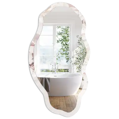 Nieregularne lustro z nadrukiem Subtelna elegancja