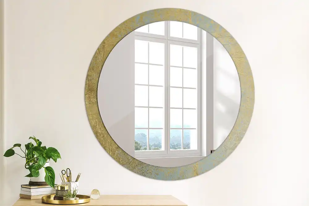 Lustro dekoracyjne okrągłe wzór w stylu loft