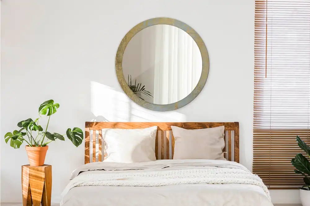 Lustro dekoracyjne okrągłe wzór w stylu loft