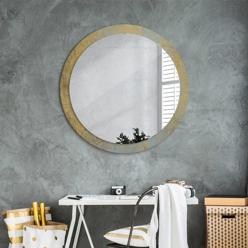 Lustro dekoracyjne okrągłe wzór w stylu loft