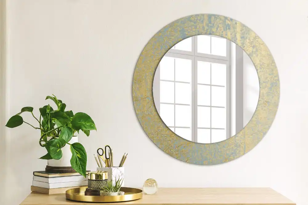 Lustro dekoracyjne okrągłe wzór w stylu loft