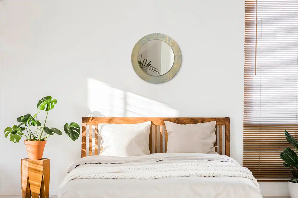 Lustro dekoracyjne okrągłe wzór w stylu loft