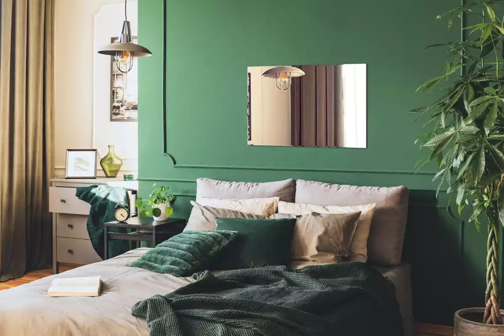 Prostokątne lustro minimalistyczne bez ramy