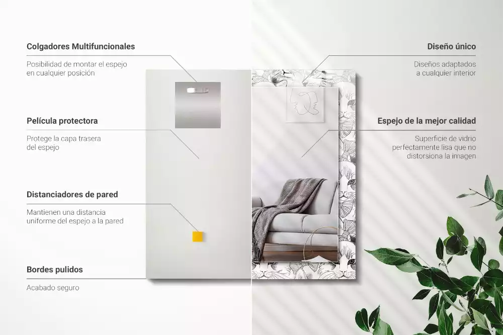 Lustro z nadrukiem dekoracyjne prostokątne koty w muszkach