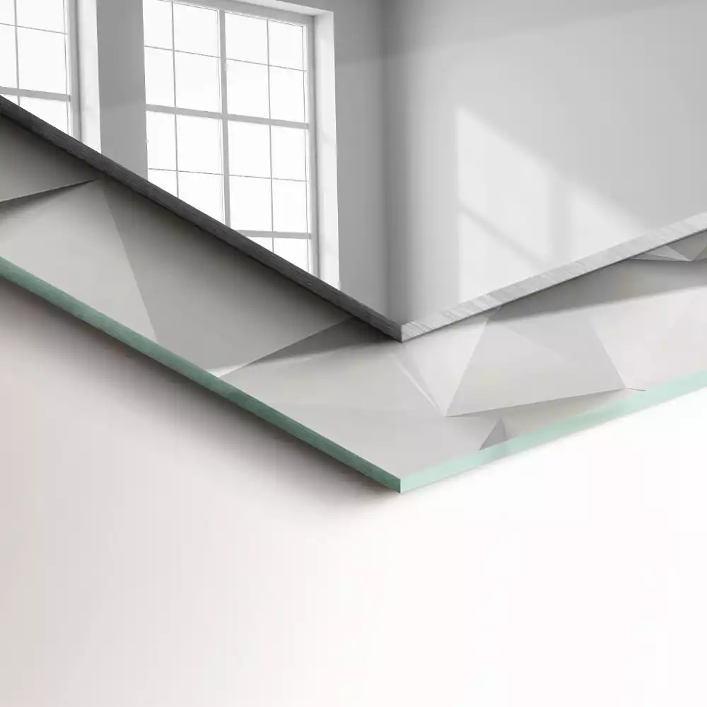 Lustro z nadrukiem prostokątne abstrakcyjne figury geometryczne
