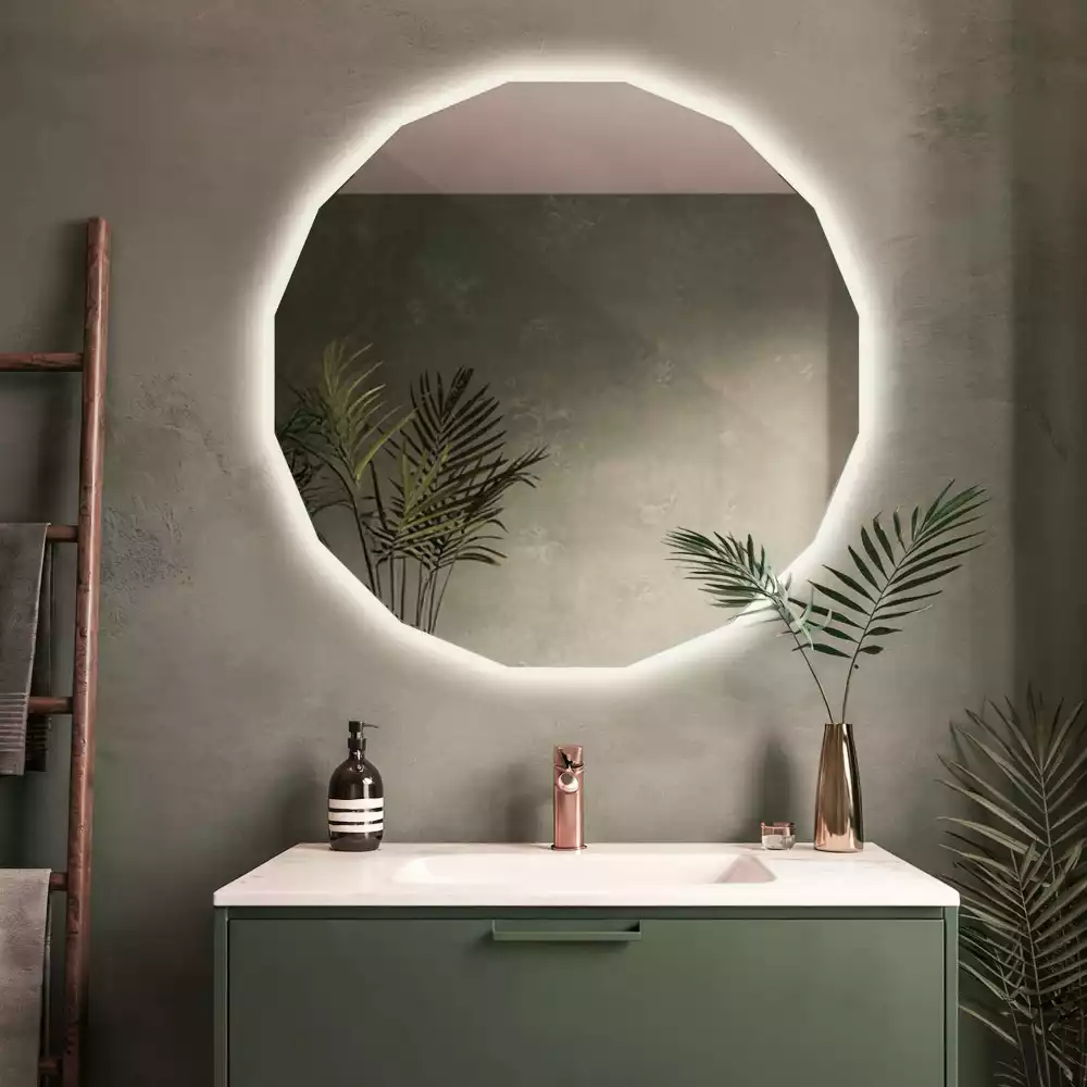 Lustro geometryczne z podświetleniem LED