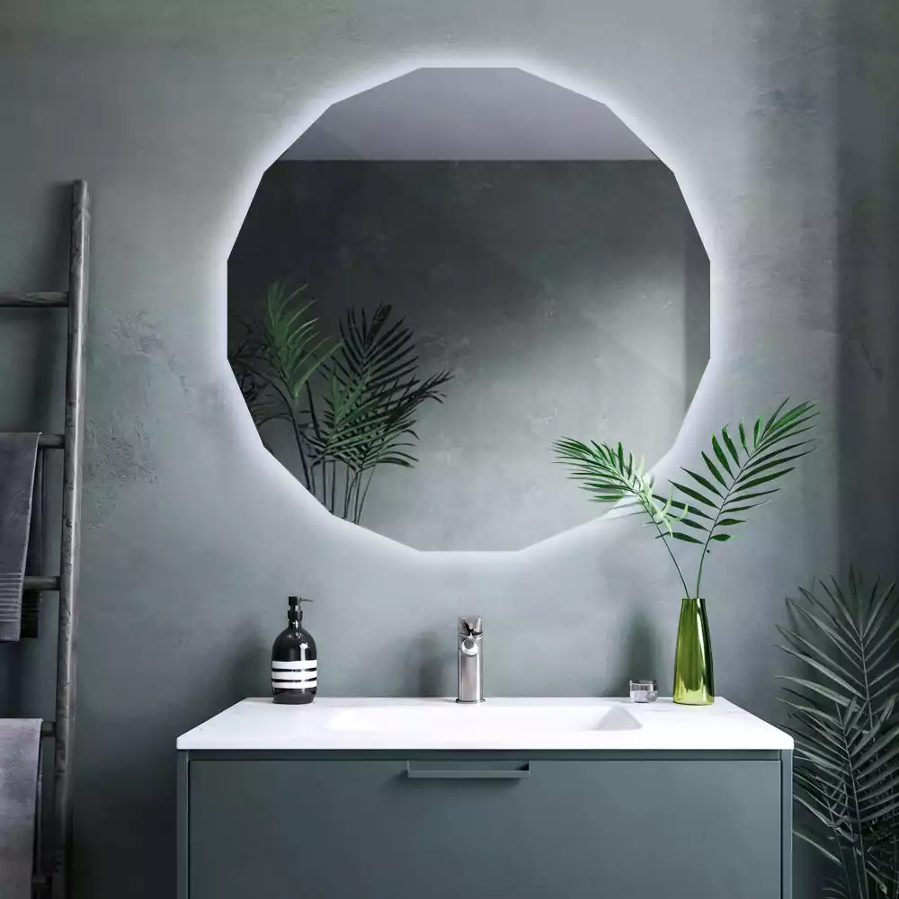 Lustro geometryczne z podświetleniem LED