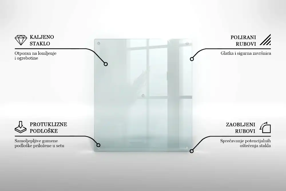Osłona płyty indukcyjnej przezroczysta prostokątna