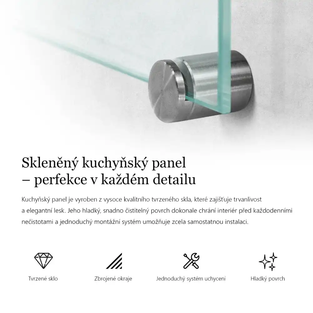 Panel kuchenny szklany transparentny