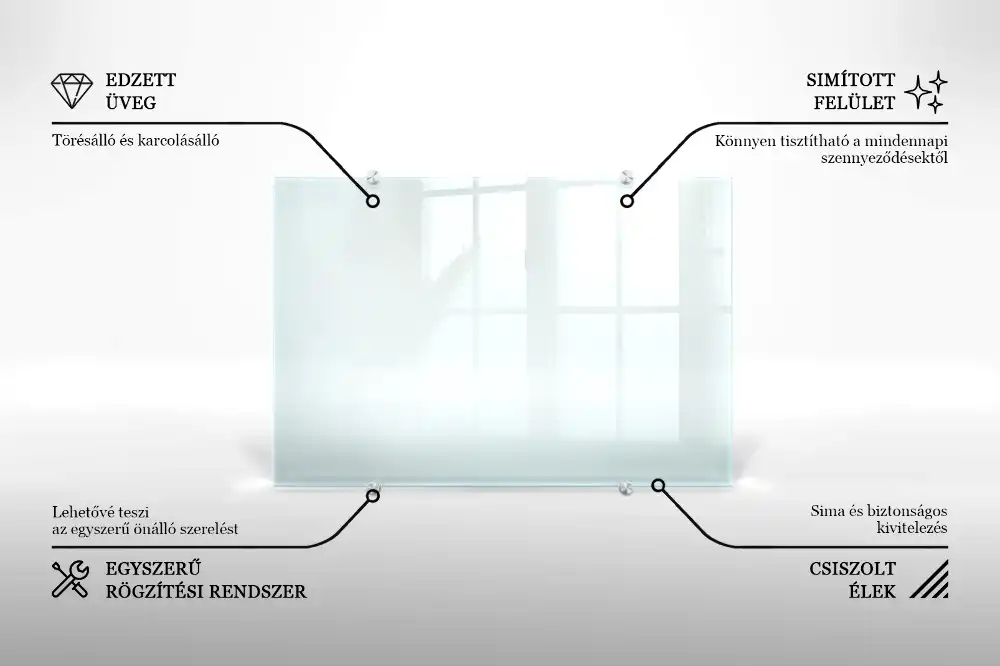 Panel kuchenny szklany transparentny