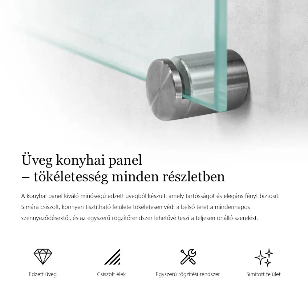 Panel kuchenny szklany transparentny