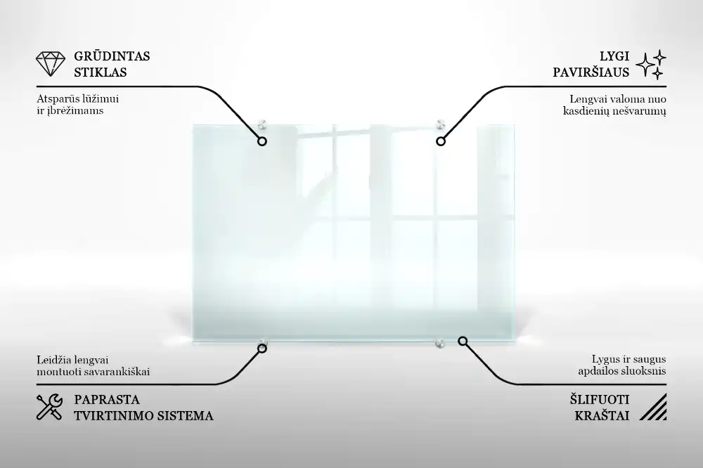 Panel kuchenny szklany transparentny