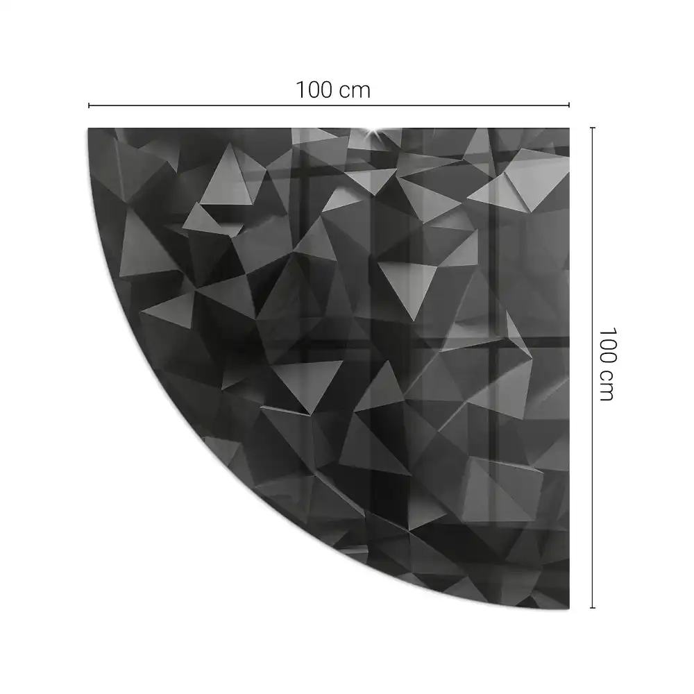 Podkładka pod kominek kształt ćwiartki trójwymiarowy wzór geometryczny