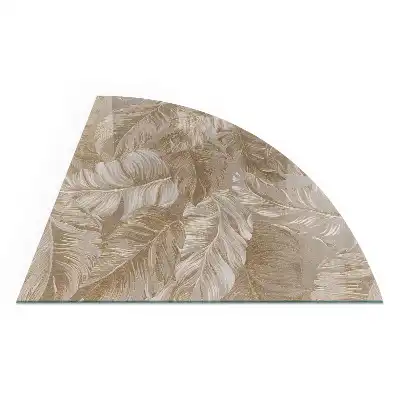 Ćwiartka szkło pod kominek narożny liściaste ornamenty w stylu