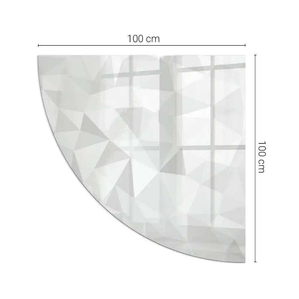 Podkładka pod kominek kształt ćwiartki abstrakcyjny design w formach