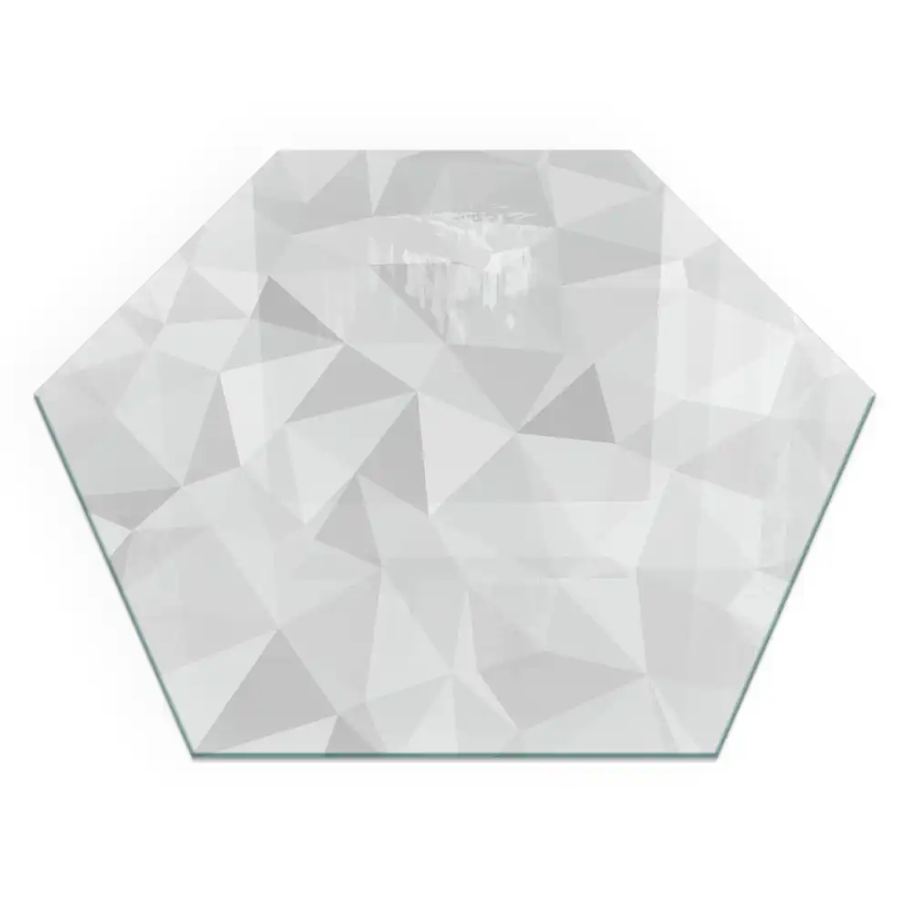 Sześciokątny panel kominkowy nowoczesny motyw geometryczny