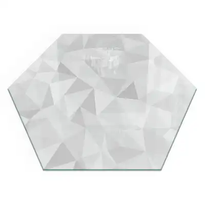 Sześciokątny panel kominkowy nowoczesny motyw geometryczny