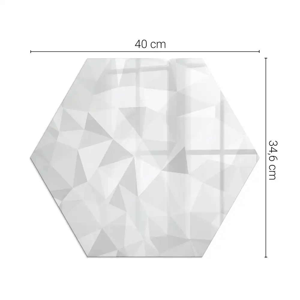 Sześciokątny panel kominkowy nowoczesny motyw geometryczny