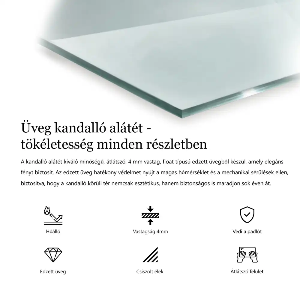 Szkło pod kozę sześciokątne szkło transparentne