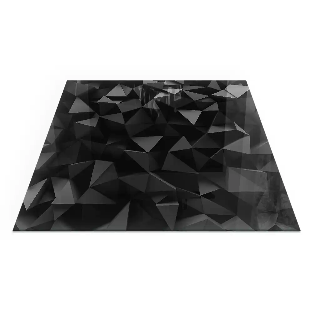 Kwadratowa szyba pod kozę z wzorem trójwymiarowej geometrii
