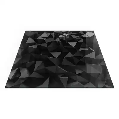 Kwadratowa szyba pod kozę z wzorem trójwymiarowej geometrii