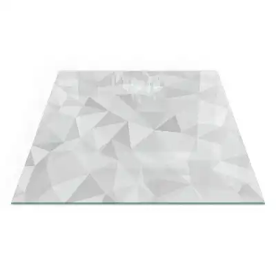 Kwadratowe szkło hartowane pod kozę z abstrakcyjnym wzorem geometrycznym