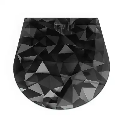 Szkło pod kominek półowalne wielowymiarowy układ geometryczny