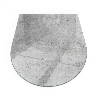Półowalna podstawa kominkowa z wzorem surowego betonu