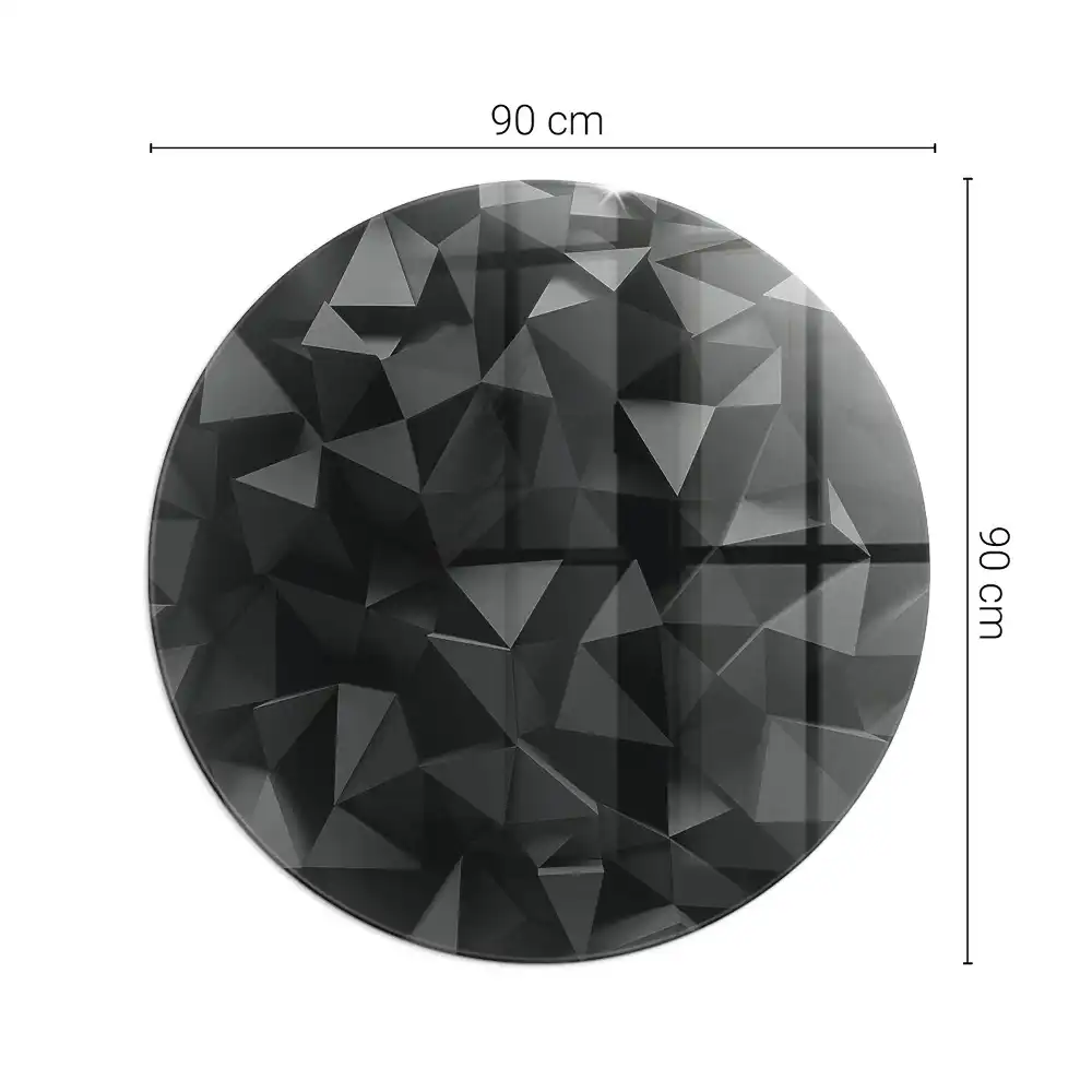 Szyba pod kominek narożny okrągła geometria w trzech wymiarach