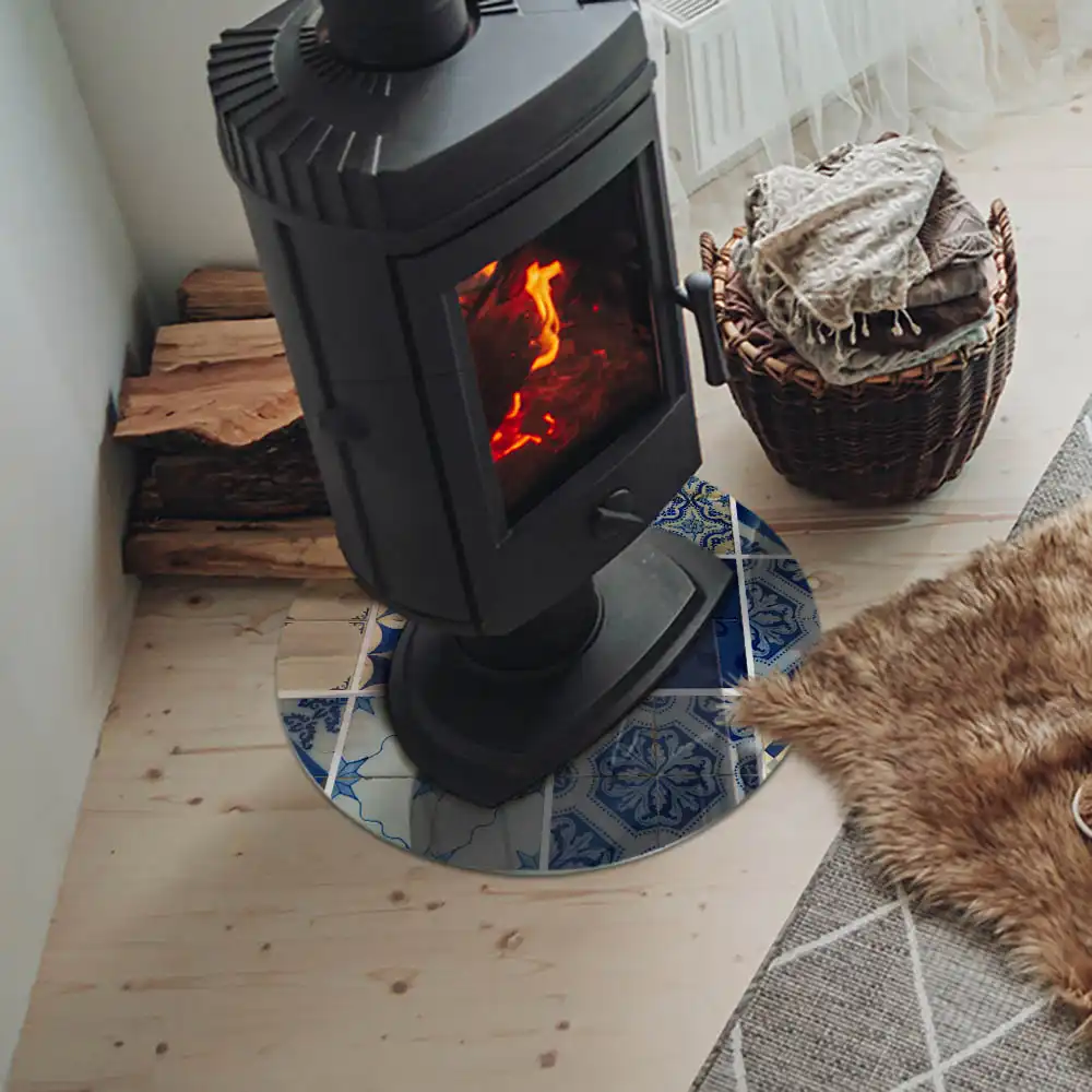 Okrągłe szklane podkładki ceramiczne pod kozę z wzorami