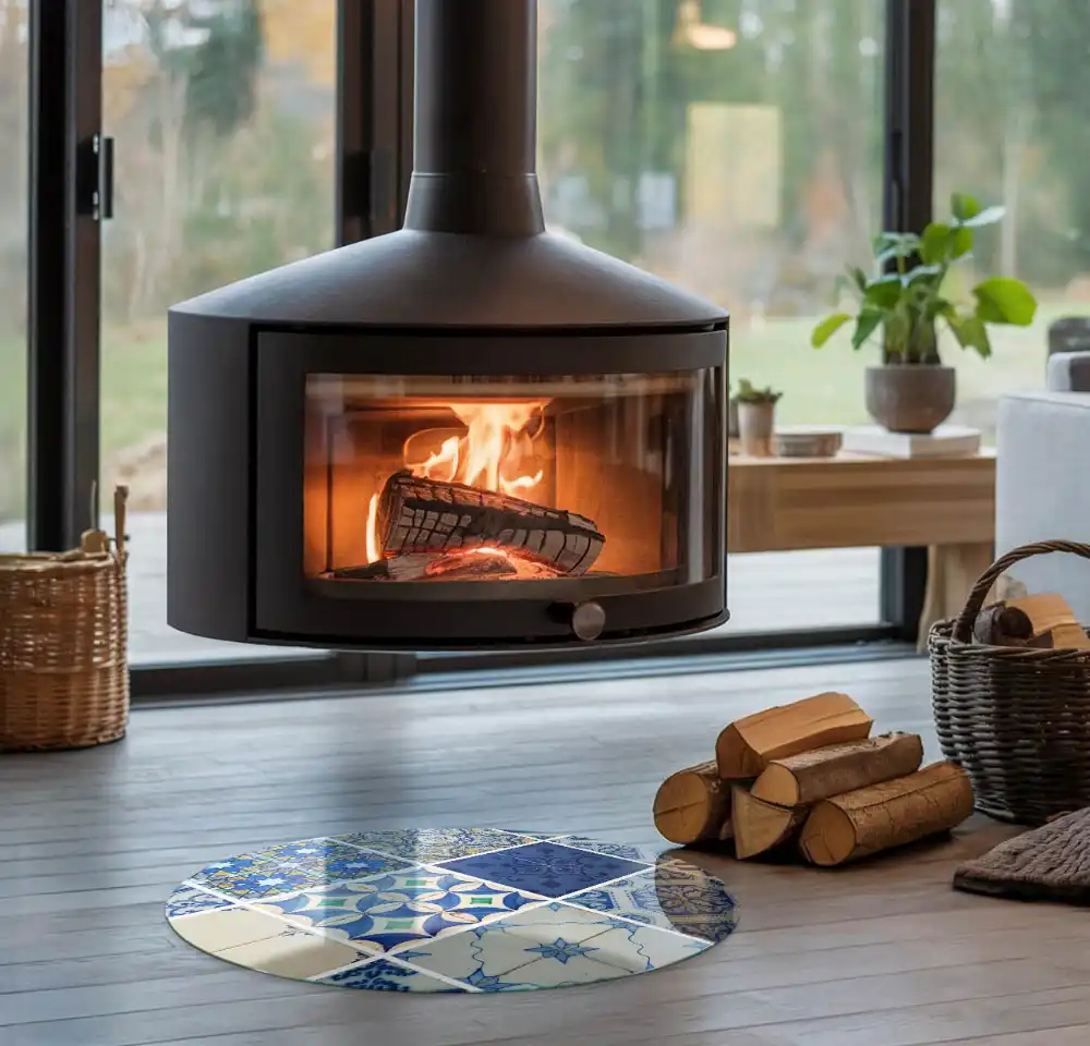 Okrągłe szklane podkładki ceramiczne pod kozę z wzorami