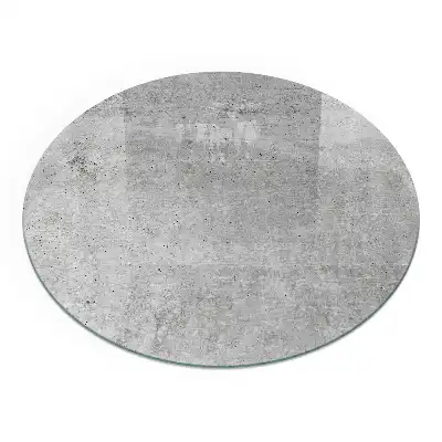 Okrągłe szkło pod piec typu koza z wzorem surowego betonu