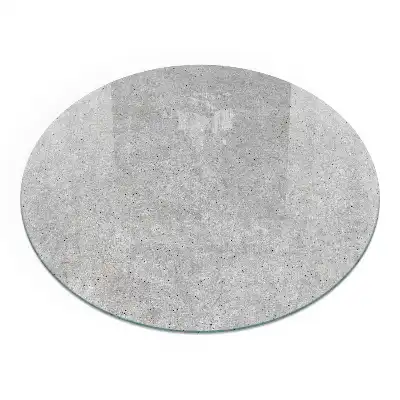 Okrągłe szklane osłony przed kominek o fakturze surowego betonu