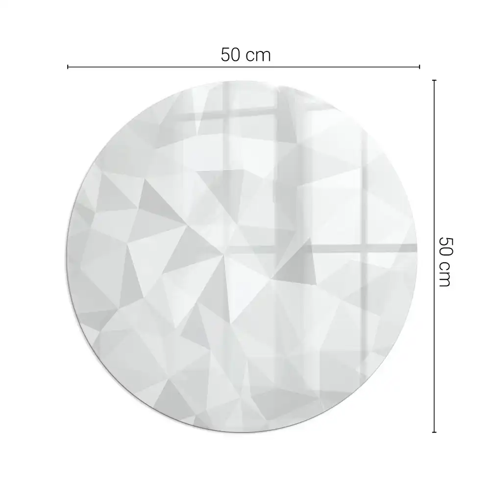 Szyba pod kominek narożny okrągła geometryczna abstrakcja w kształtach