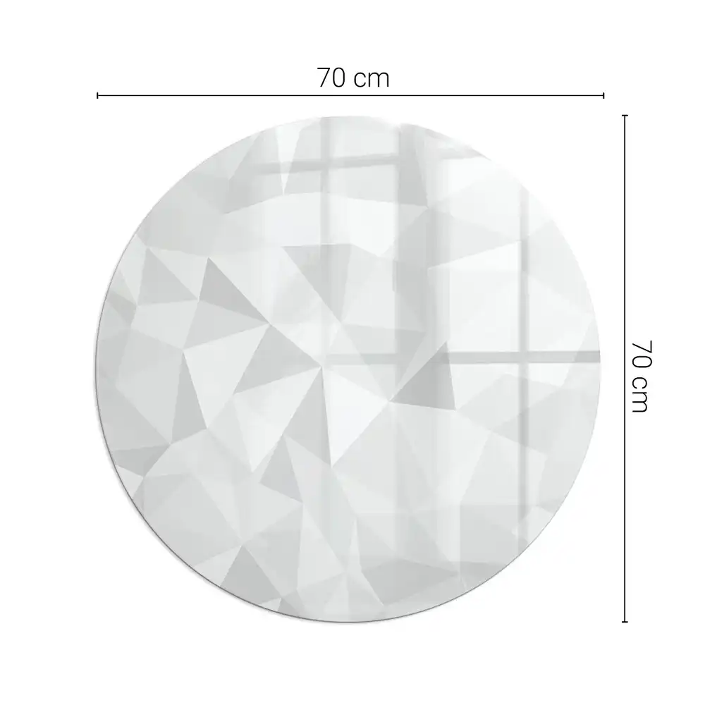 Szyba pod kominek narożny okrągła geometryczna abstrakcja w kształtach