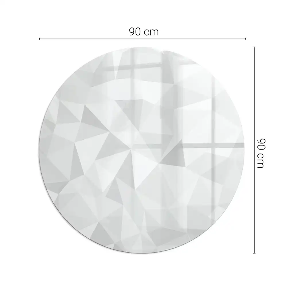 Szyba pod kominek narożny okrągła geometryczna abstrakcja w kształtach