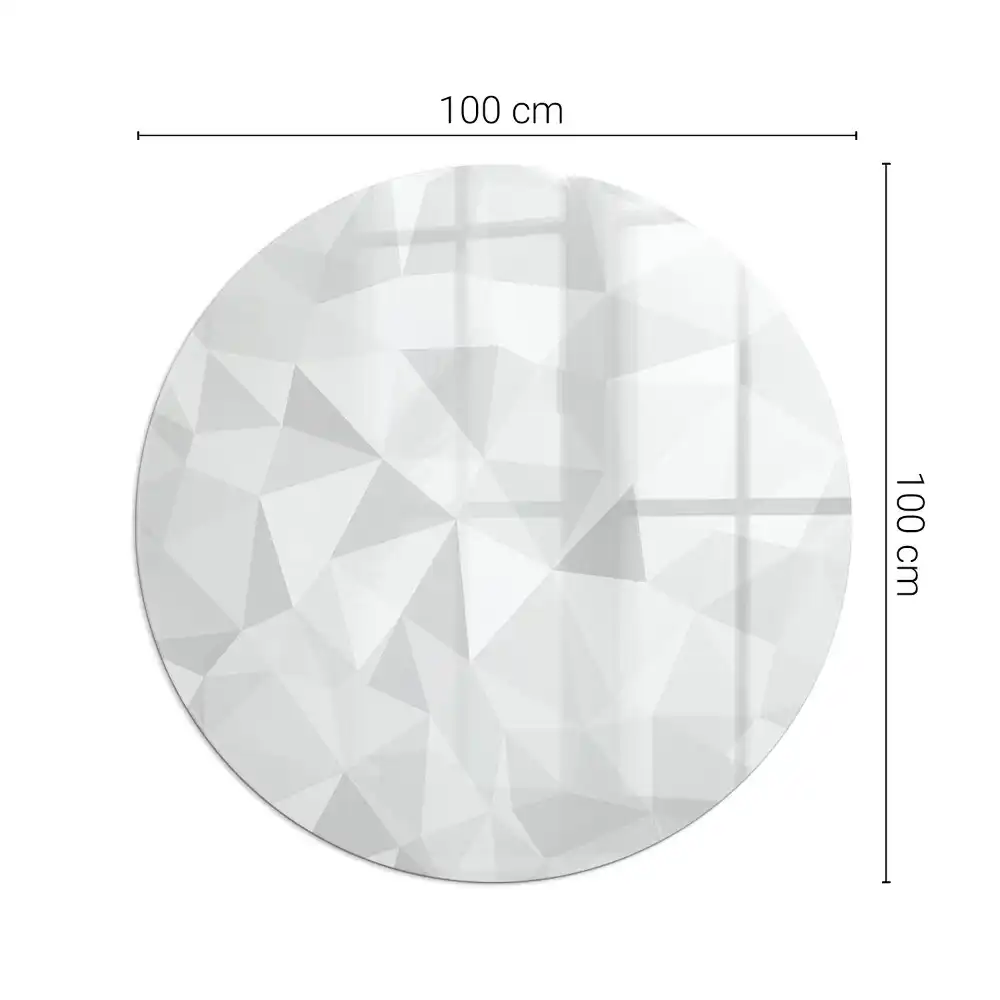 Szyba pod kominek narożny okrągła geometryczna abstrakcja w kształtach