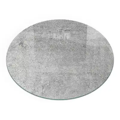 Okrągły panel kominkowy z surowego betonu w stylu minimalistycznym